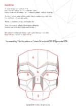Papercraft Schädelmaske in Origami 3D