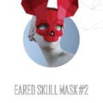 Papercraft Maus Totenkopf Maske origami 3D