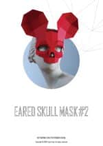 Papercraft Maus Totenkopf Maske origami 3D
