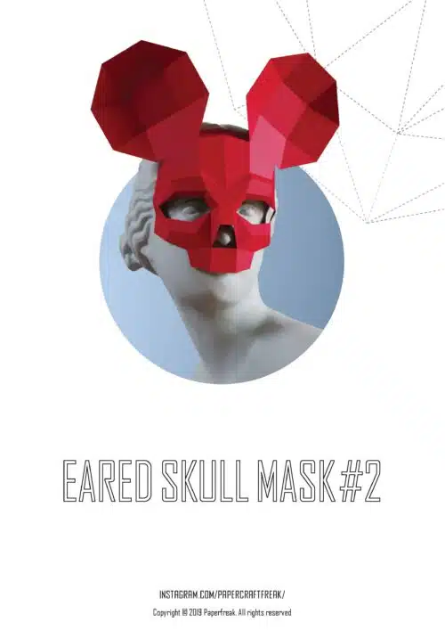 Papercraft Maus Totenkopf Maske origami 3D