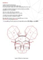 Papercraft Maus Totenkopf Maske origami 3D