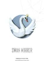 Papercraft von Schwan mit Krone in 3D-Origami