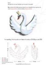 Papercraft von Schwan mit Krone in 3D-Origami
