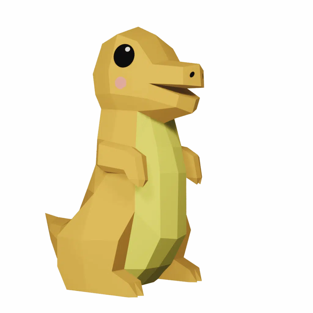 Papercraft dinosaure à fabriquer en origami 3D