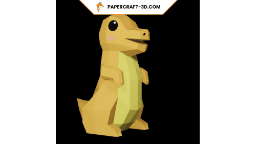 Mini Tyrannosaure Rex en papercraft 3D