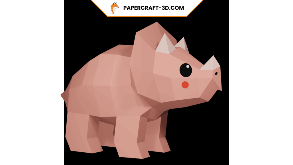 Papercraft triceratops origami 3D Papercraft triceratops origami 3D