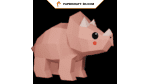 Mini tricératops en papercraft 3D