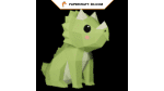 Mini tricératops assis en papercraft 3D