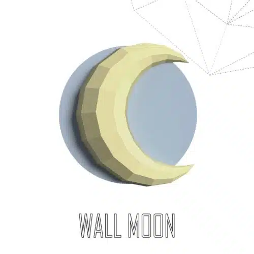 Papercraft de luna en origami 3D