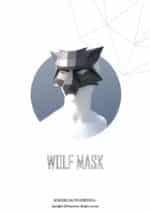 Papercraft wolfmaske origami 3D