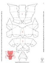 Papercraft wolfmaske origami 3D