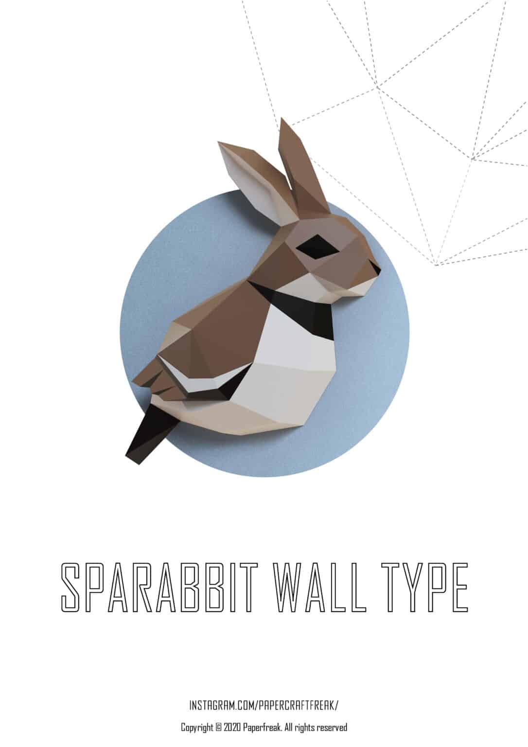 Papercraft de moineau et lapin en origami 3D Papercraft de moineau et lapin en origami 3D