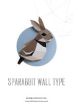 Papercraft sparrow and rabbit origami 3D