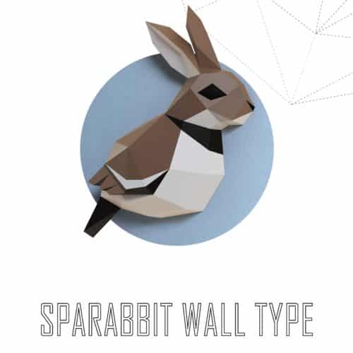 Papercraft de moineau et lapin en origami 3D