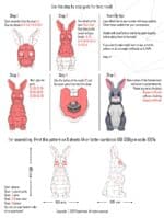 Papercraft di coniglio carino in origami 3D