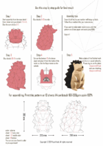 Papercraft di riccio in origami 3D