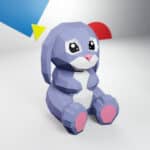 Papercraft coniglio grande in origami 3D