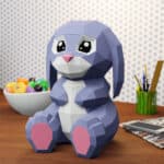 Papercraft coniglio grande in origami 3D