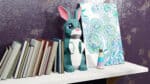 Papercraft di coniglio carino in origami 3D