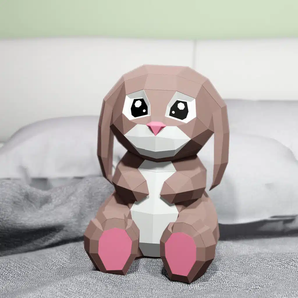 Papercraft of big rabbit in 3D origami Papercraft of big rabbit in 3D origami