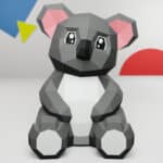 Papercraft de oso koala bebé en origami 3D