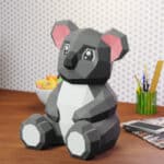 Papercraft de oso koala bebé en origami 3D