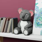 Papercraft de oso koala bebé en origami 3D