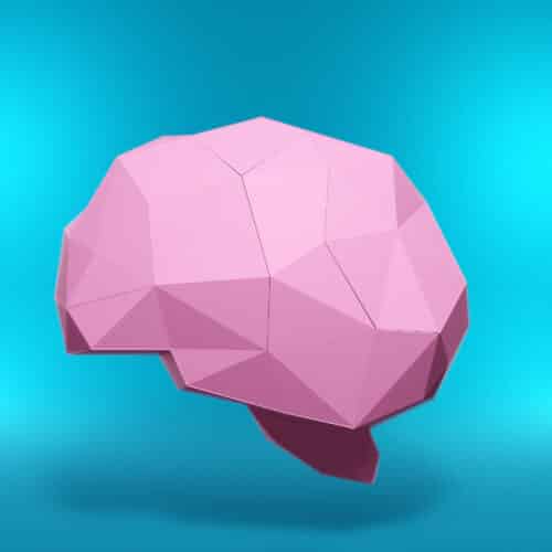 Papercraft de cerveau en origami 3D