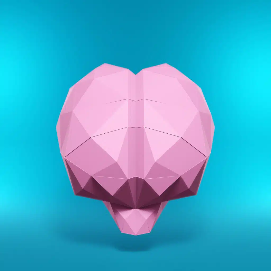Papercraft de cerveau en origami 3D