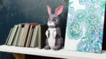 Papercraft di coniglio carino in origami 3D