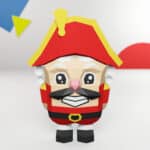 Papercraft de casse-noisette en origami 3D