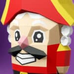 Papercraft de casse-noisette en origami 3D