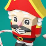 Papercraft de casse-noisette en origami 3D