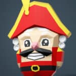 Papercraft de casse-noisette en origami 3D