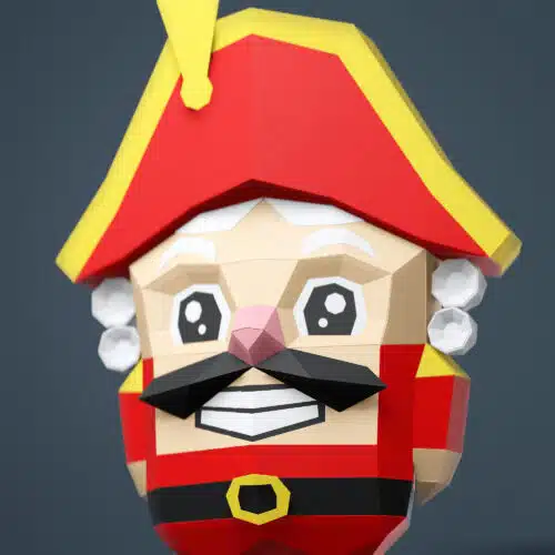 Papercraft de casse-noisette en origami 3D