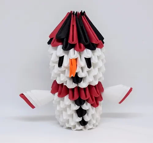 Kit d'origami 3D bonhomme de neige