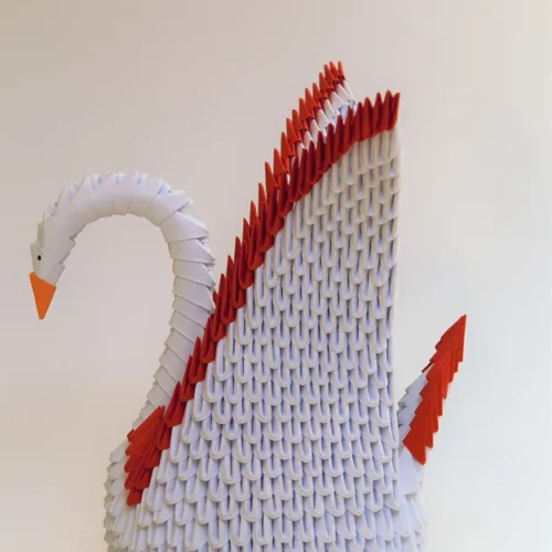 Kit d'origami 3D cygne