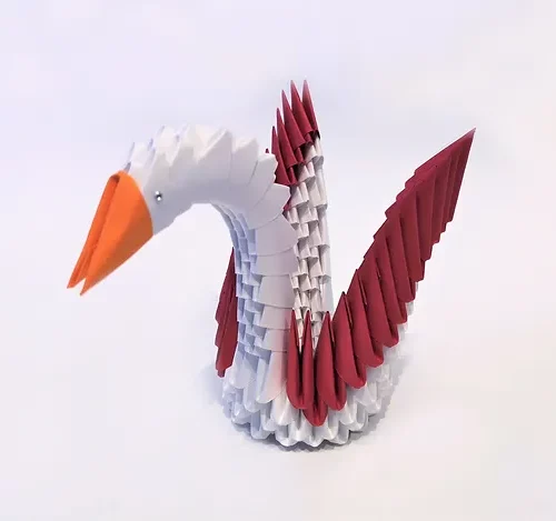 Kit d'origami 3D de cygne