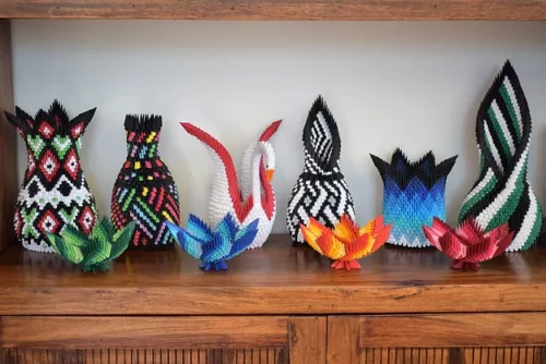 Kit d'origami 3D bol orange