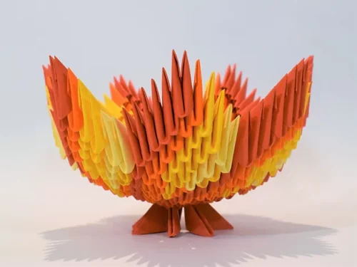 Kit d'origami 3D bol orange