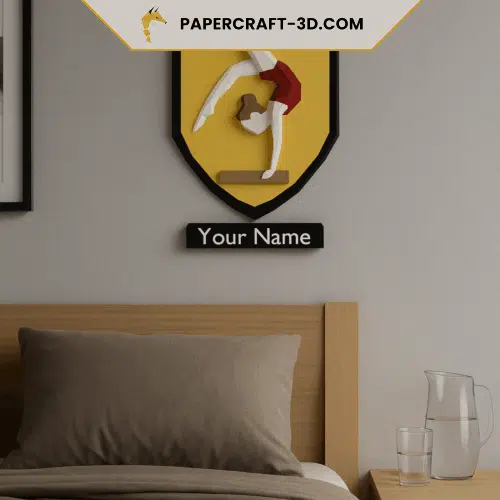 Panneau mural géométrique en papercraft 3D