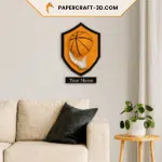 Cadre de basketball mural en papercraft 3D