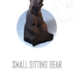 Petit ours assis en papercraft 3D