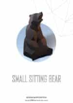 Petit ours assis en papercraft 3D