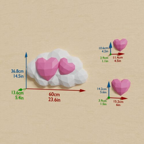 Cœurs dans un nuage