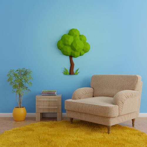 Arbre mural en papercraft