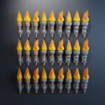 Torches murales en papercraft