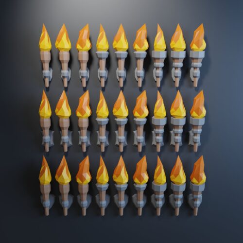 Torches murales en papercraft