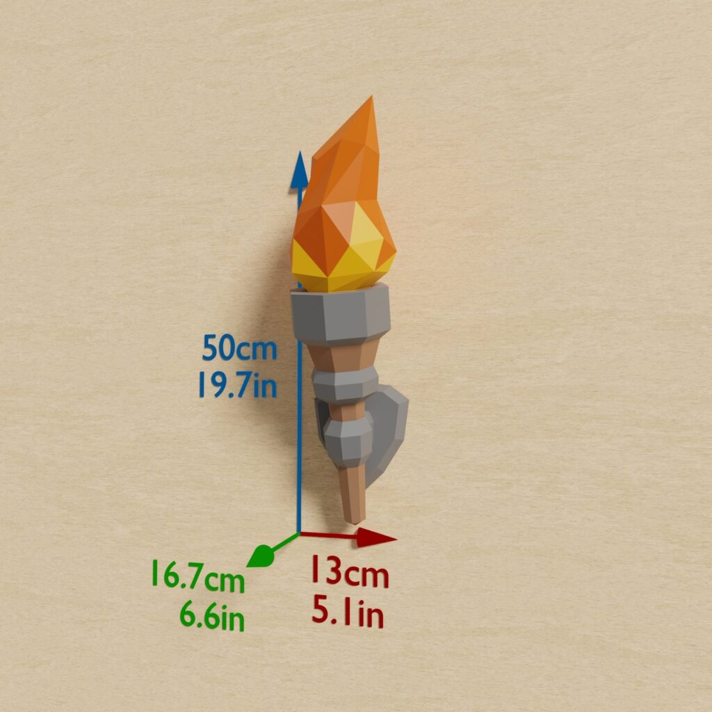 Torches murales en papercraft