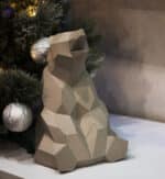 Petit ours assis en papercraft 3D